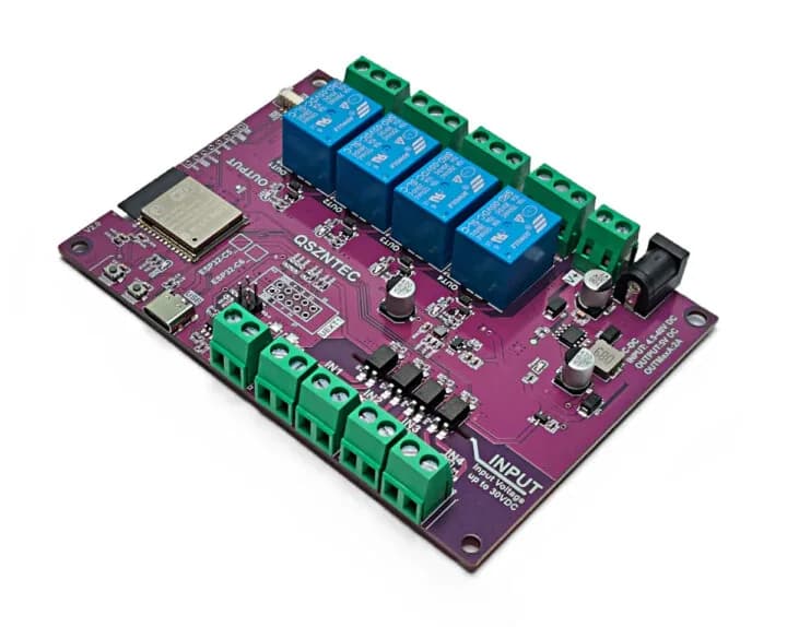 Maker Go ESP32-C5-EVB: placa IoT con RS-485 y cuatro relés