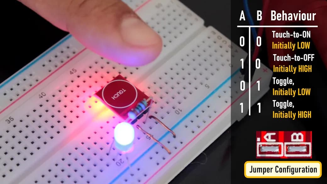 TP223, el sensor táctil capacitivo que reemplaza a un botón