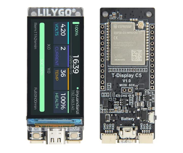 LILYGO T-Display C5: placa ESP32-C5 con WiFi 6 y pantalla IPS