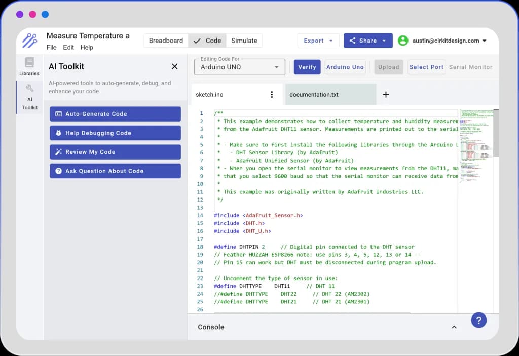 Cirkit Designer: simular circuitos y código en el navegador, gratis