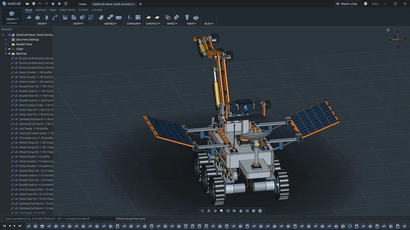 SolidCraft, un CAD paramétrico abierto en Rust con servidor MCP