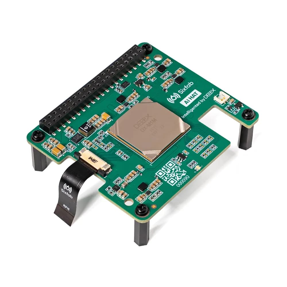 Sixfab AI HAT+ suma 25 TOPS a la Raspberry Pi 5 con unos 3 W