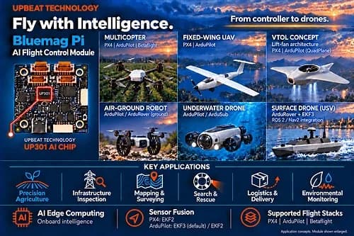 Bluemag Pi, un controlador de vuelo RISC-V con IA a bordo