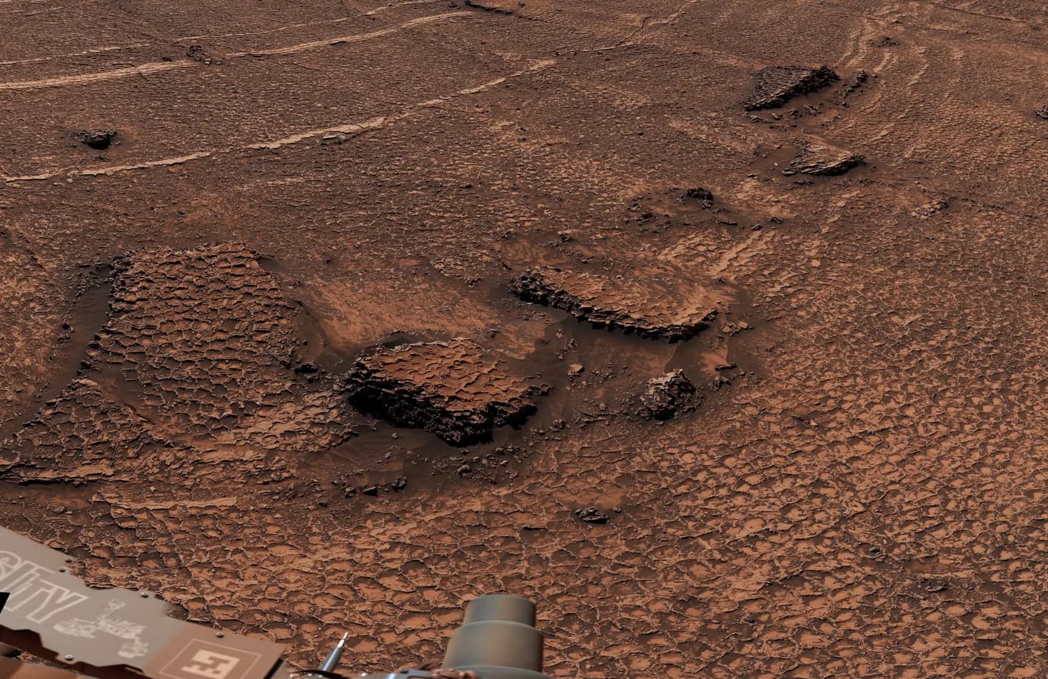 Marte: Curiosity descubre extraños patrones hexagonales