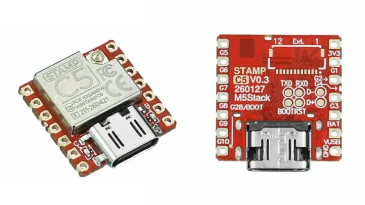 M5Stack Stamp-C5: módulo ESP32-C5 con WiFi 6 y hasta 19 GPIO