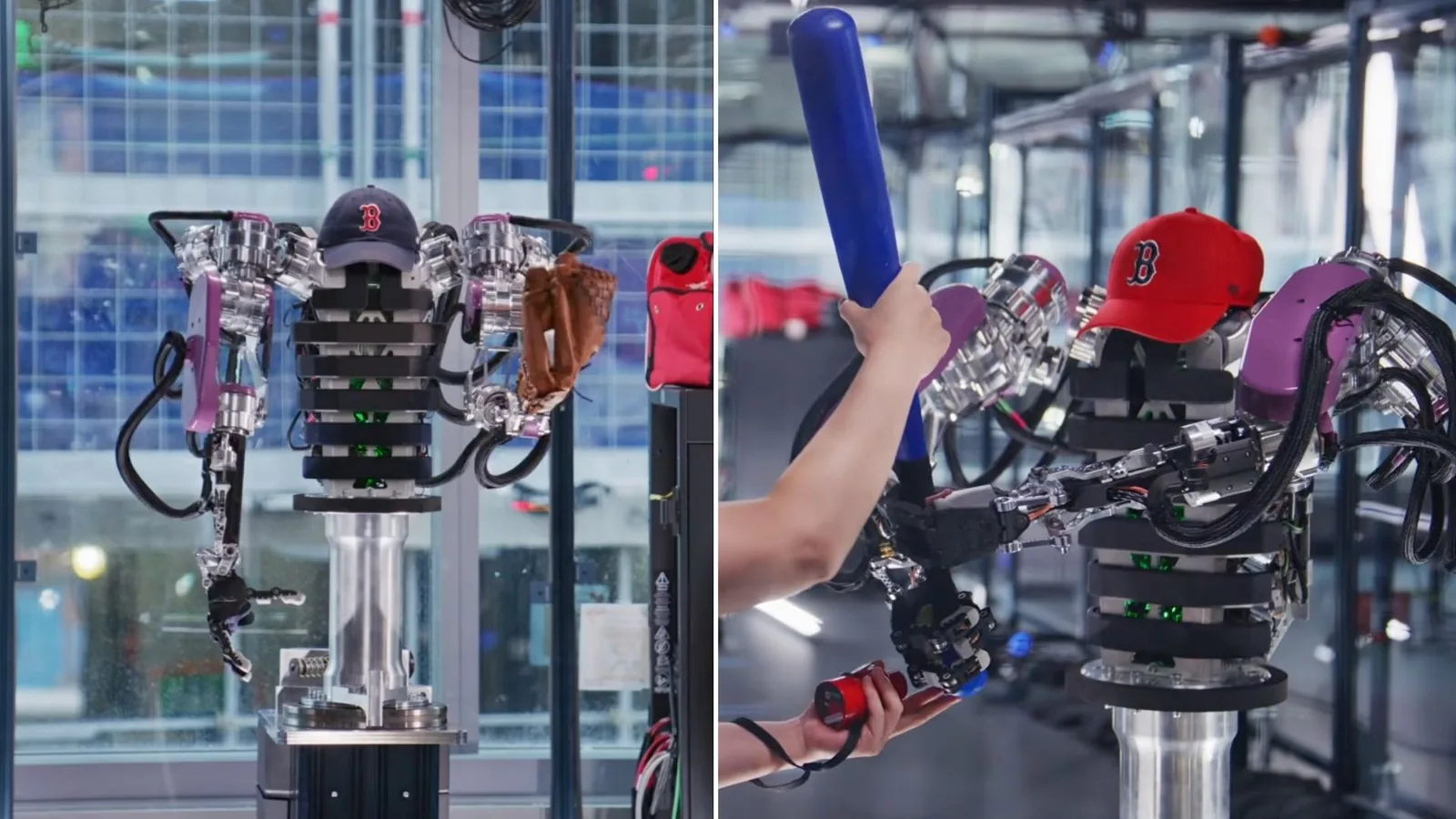 Miniatura del robot beisbolista AthenaZero