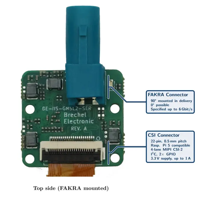Placa BE-IIS-GMSL2-SER de Brechel Electronics