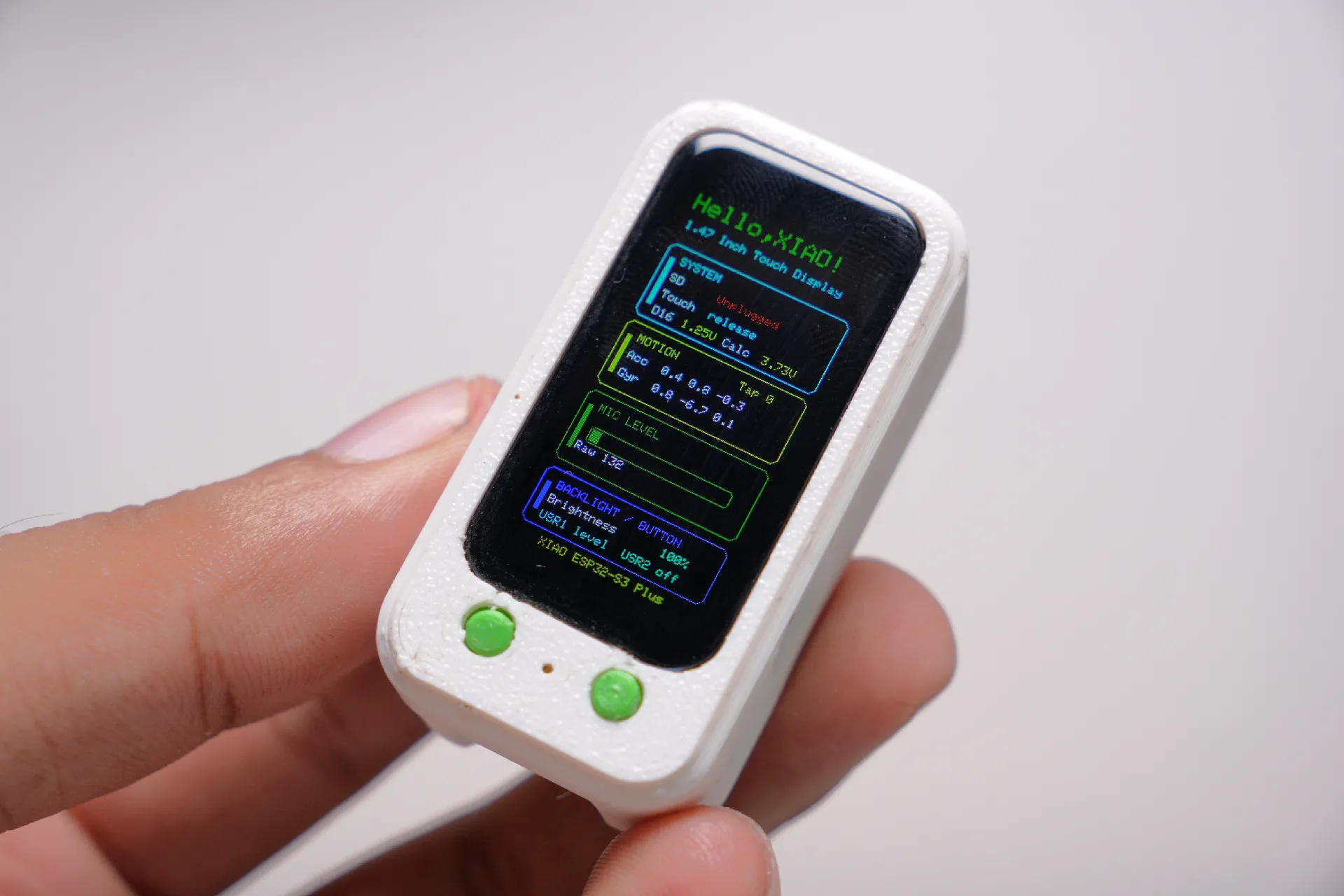 Carcasa para la pantalla táctil XIAO IPS de 1,47 pulgadas con ESP32 o nRF52840