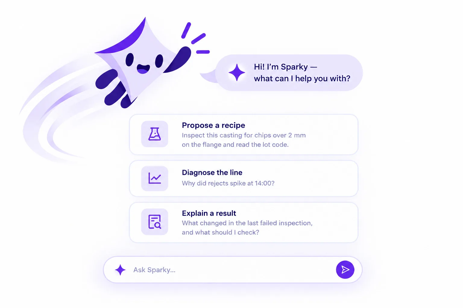 La nueva interfaz Sparky de Overview AI