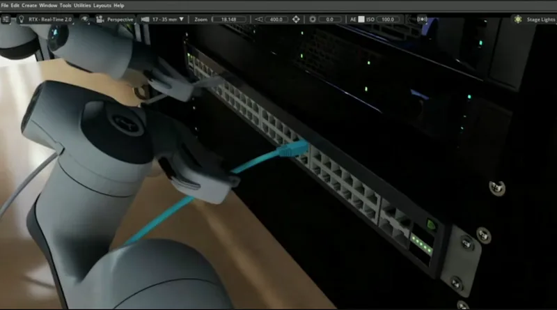 Sistema robótico de DataraAI para automatizar el cableado de servidores