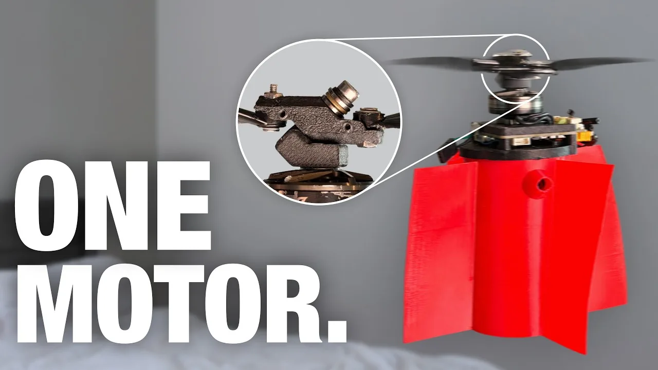 Construí un dron con un solo motor