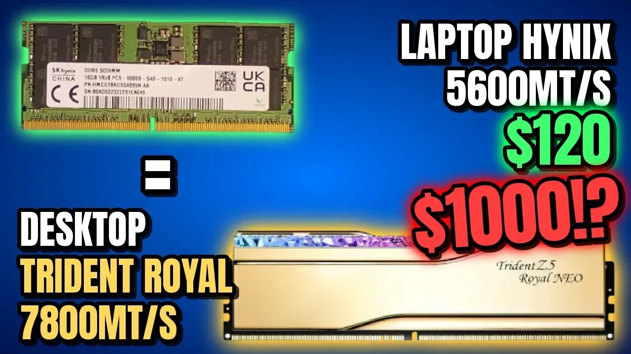 Convertí DDR5 de notebook en DDR5 de escritorio y luego le hice overclock
