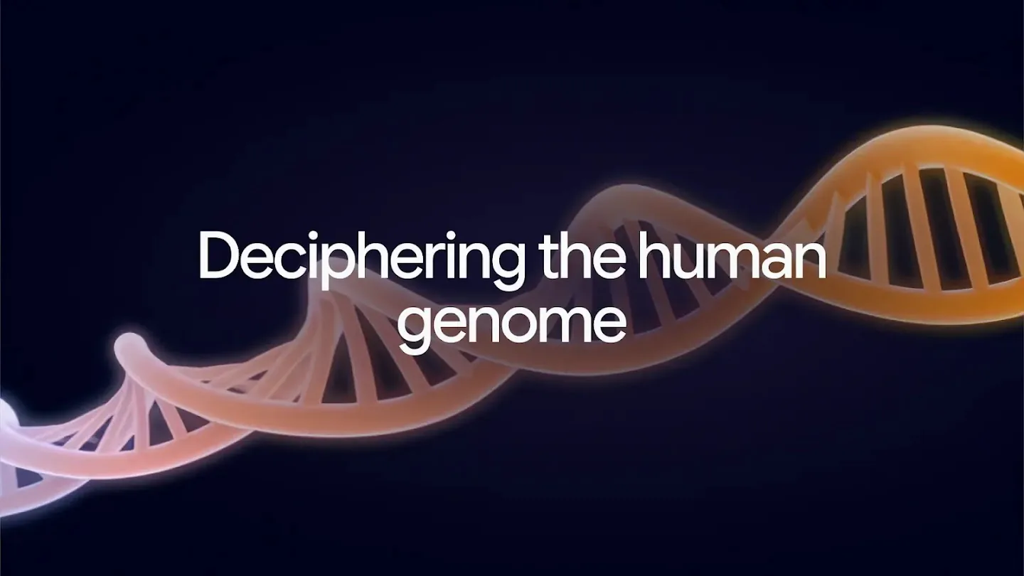 Esquema general de AlphaGenome Atlas, con los efectos precalculados para más de 9.000 millones de variantes y el puntaje AVI derivado de ellos